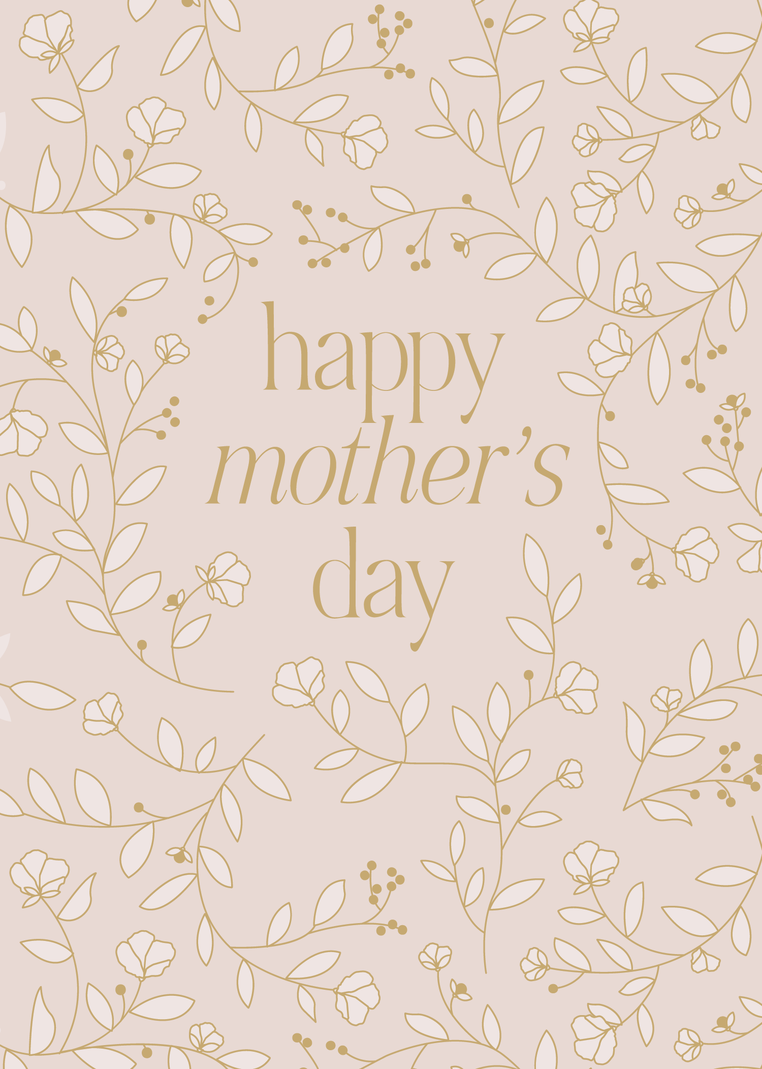 Greeting Card Blushing Floral- Dainty Mother